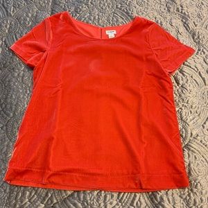 J CREW BNWT VELVET CORAL TOP